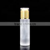 Frosty 80ml Glass Cosmetic Container With Press Pump and Gold Cover Hot thumbnail-1