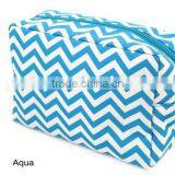 Korean Fashion Cheap Red White Striped Canvas Makeup Bags thumbnail-3