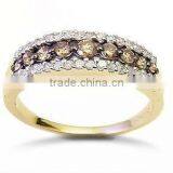 18 K -YELLOW GOLD- DIAMOND WEDDING RING thumbnail-1