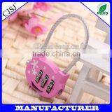 2015 CJSJ Brand Popular Style Wholesale Price Cute Cable Key Code Padlock for Luggage thumbnail-1