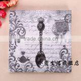 Retro and Noble Style Printed 100% Virgin Wood Pulp Napkin Tissue for Party Restaurant Decoration