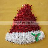 3D 13X10X5 PET Classic Santa Hat Christmas Hanging Decoration thumbnail-3