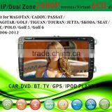 touch screen car dvd player fit for VW Magaton Passat Sagitar with radio bluetooth gps tv pip dual zone