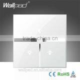 Hot Sales Wallpad White Glass LED 110~250V Wireless 3 Gang Wifi Electrical Power Remote Control Speed Rotary Fan Wall Switch Quality Choice thumbnail-4
