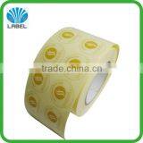 Strong Adhesive Clear Label Sticker,waterproof Custom Printed Clear Roll Label