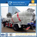 Diesel engine and Manual transmission Type Dongfeng 143 man concrete mixer trucks sale
