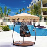 outdoor furniture PE rattan swing chair canopy cheap price