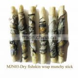 MJN03-Dry fishskin wrap munchy stick myjian o'dog dry dog healthy food and pets treats