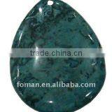 50x40mm Teardrop Blue Jasper Precious Stone Pendant Jewelry thumbnail-1