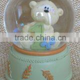 Hot Sale Cute and Simple Design Different Bear Figurines Snow Globes for Sale thumbnail-1