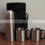 Stainless Steel Mug Gift 500ml Flask and 300ml Coffee Mug Set in Black Gift Box thumbnail-5