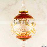 High Quality Egyptian Glass Christmas Baubles With 14 k Gold thumbnail-1