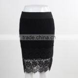 F5S43022 New Arrival Women Elastic Waistband Eyelash Lace Hem Skirts thumbnail-1