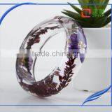 Pine Needles Inside Transparent Clear Acrylic Bangle Stand thumbnail-3