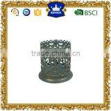 Antique Small Green Golden Brush Tealight Candle Holder Lantern thumbnail-1