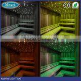2016 LED Lights for Sauna With 12v Fibre Optic Light Source and Black Coating End Glow Harness