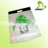Fashionable clear plastic clothes packaging bag with hang hole