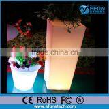 PE Plastic Outdoor/indoor Led Pot,decorative Led Planter/led Flower Vase Light for Garden