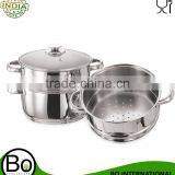 STAINLESS STEEL 3 TIRE STEAMER SET