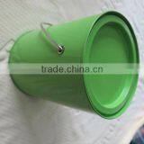 Bucket Shape Green Big Size D100*h130mm Paint Tin Can Box