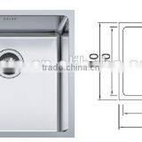 POATS PS-633 Stainless Steel Square Sink Inner Size: 400X400X200mm in The Series of Estrella thumbnail-1