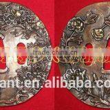 Handmade Katana Sword With Damascus Steel Blade and Iron / Casting Zinc Alloy Tsuba JL942 thumbnail-4