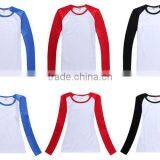 2015 New Fashion Blank Raglan t Shirt Wholesale Long Sleeve Raglan T-shirt thumbnail-1