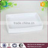 Square Ceramic Porcelain White Soap Dish For Bathroom thumbnail-1
