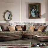 Arabia Style Living Room Corner Sofa,Top Grade Wooden Corner Sofa,Chesterfield Fabric Corner Sofa,Luxury Living Room Furniture thumbnail-1