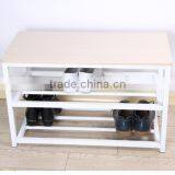 VIVINATURE Micro Fabric Shoe Rack Storage Organizer and Hallway Bench thumbnail-4