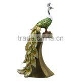 Shinning Coating Delicate Resin High Quality Peacock Statues thumbnail-5