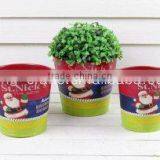 Red Iron Pots for Christmas Decoration thumbnail-1