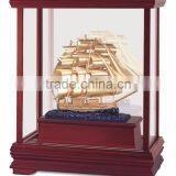 Gold Foil Sailboat in Display Box Promotion Gift thumbnail-1