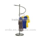 Raw Steel Spiral Clothes Rack Retail Store Display