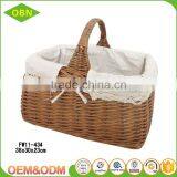 Handmade Cheap Wicker Picnic Basket With Lid for Family thumbnail-2