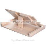 Solid Beech Wood Tablet Holder Folding Book Display Stand Adjustable Wooden Cookbook Reading Book Stand thumbnail-2