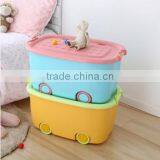 38L Small Size Hot Sale Waterproof Wheeling Plastic Toy Storage Box With Lid thumbnail-3