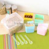 Wholesale 4 Cases Plastic Spice Bottles Wholesale Seasoning Bottle Spice Box With Spoon thumbnail-3