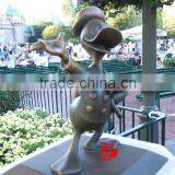 Metal Donald Duck Cartoon Statue for Park Decor thumbnail-1