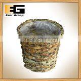 Handmade Woven Rattan Garden Flower Baskets for Planting/Storage thumbnail-1
