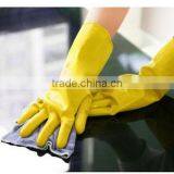 Latex Household Gray Gloves With Flower Back thumbnail-2