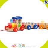 2017 Wholesale Baby Wooden Train Block Funny Kids Wooden Train Block Educational Children Wooden Train Block W05C071 thumbnail-6