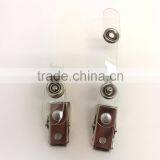 Badge Clip With PVC Tab, Stamping Steel Metal Badge Clip With Vinyal Tab, thumbnail-4