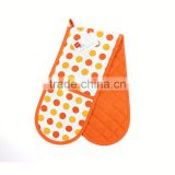 Top quality cotton long printed double oven mitt and potholder