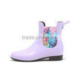 Printed Elastic Women Chelsea Rain Boots Custom Made thumbnail-2