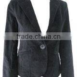 Ladies' Winter PU Slim Fit Basic Jacket Blazer thumbnail-5
