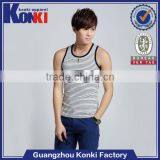 2014 Hot Sale Men's Oversized Tank Tops With Grey Color thumbnail-1