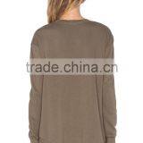 New Design Cotton Deep V Neck Sweatshirt Women Fashion thumbnail-3