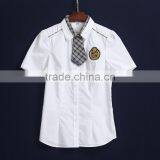 Guangzhou Manufacture Classic Summer School White Dress Shirt thumbnail-2