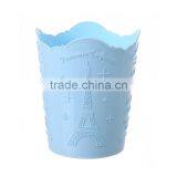 Kitchen Garbage Open Top Round Plastic Trash Can thumbnail-6